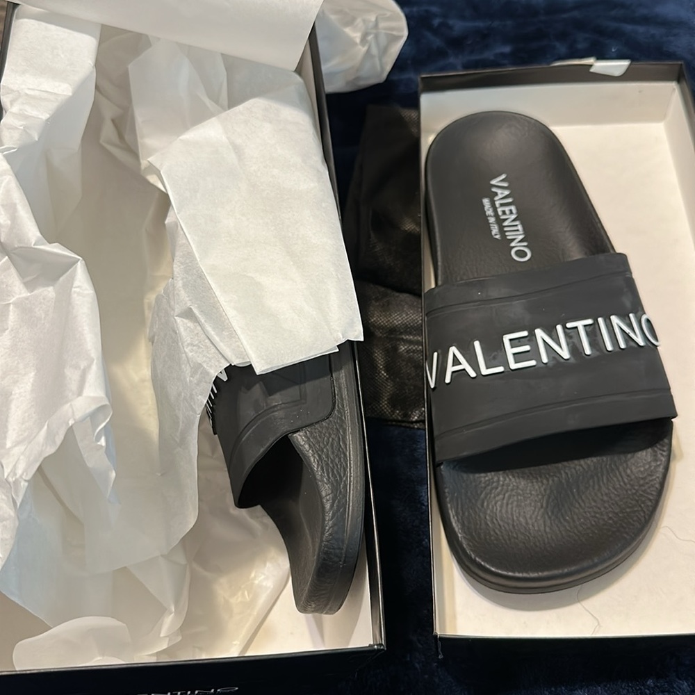 Valentino black Slide Sandals
